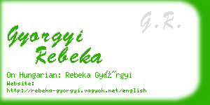 gyorgyi rebeka business card